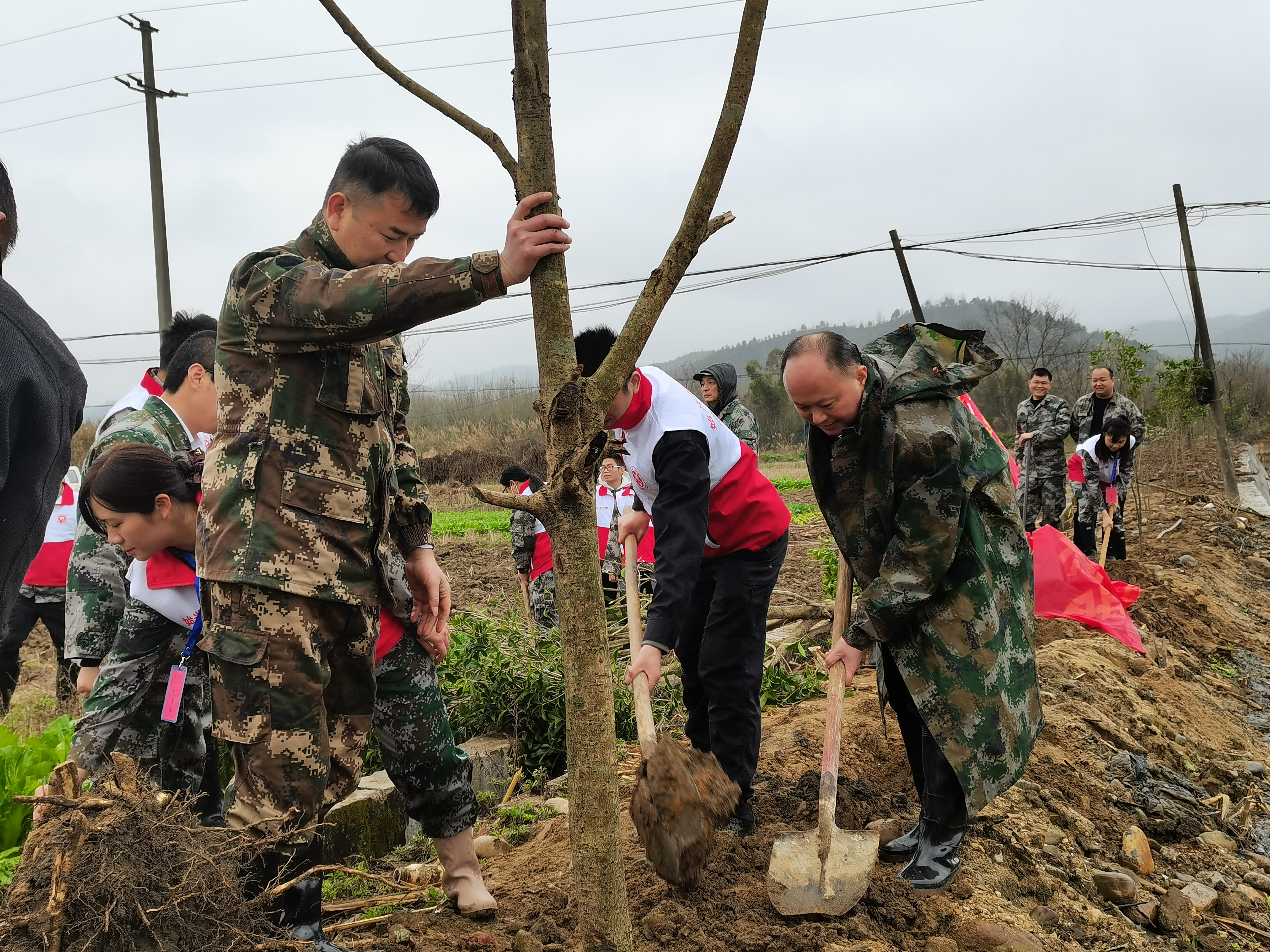 图2：县委常委、组织部长、县人大代表汤应辉同志带头参与绿美乡村工作。(1).jpg