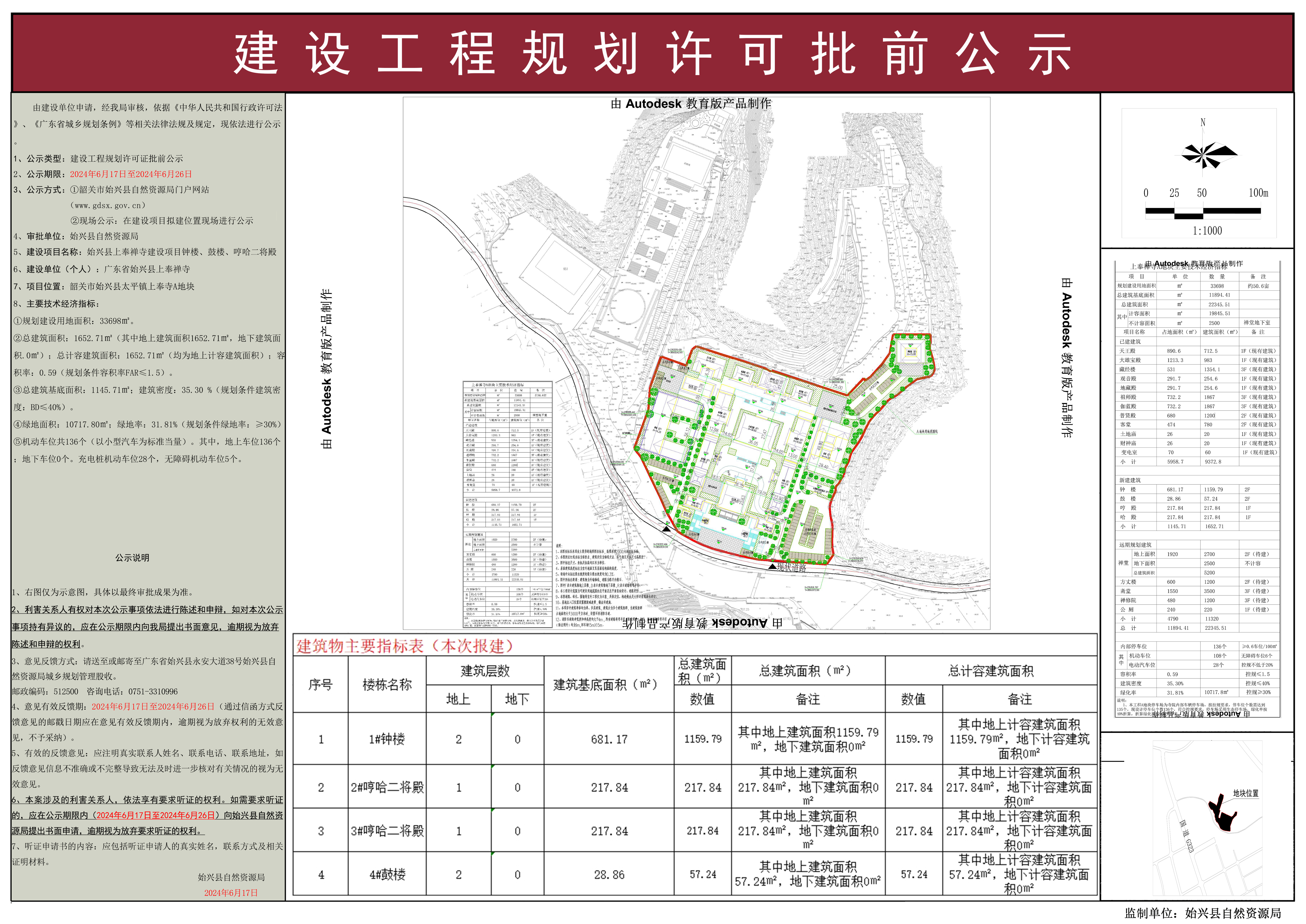 始兴县上奉禅寺建设项目钟楼、鼓楼、哼哈二将殿办理《建设工程规划许可证》批前公示.jpg