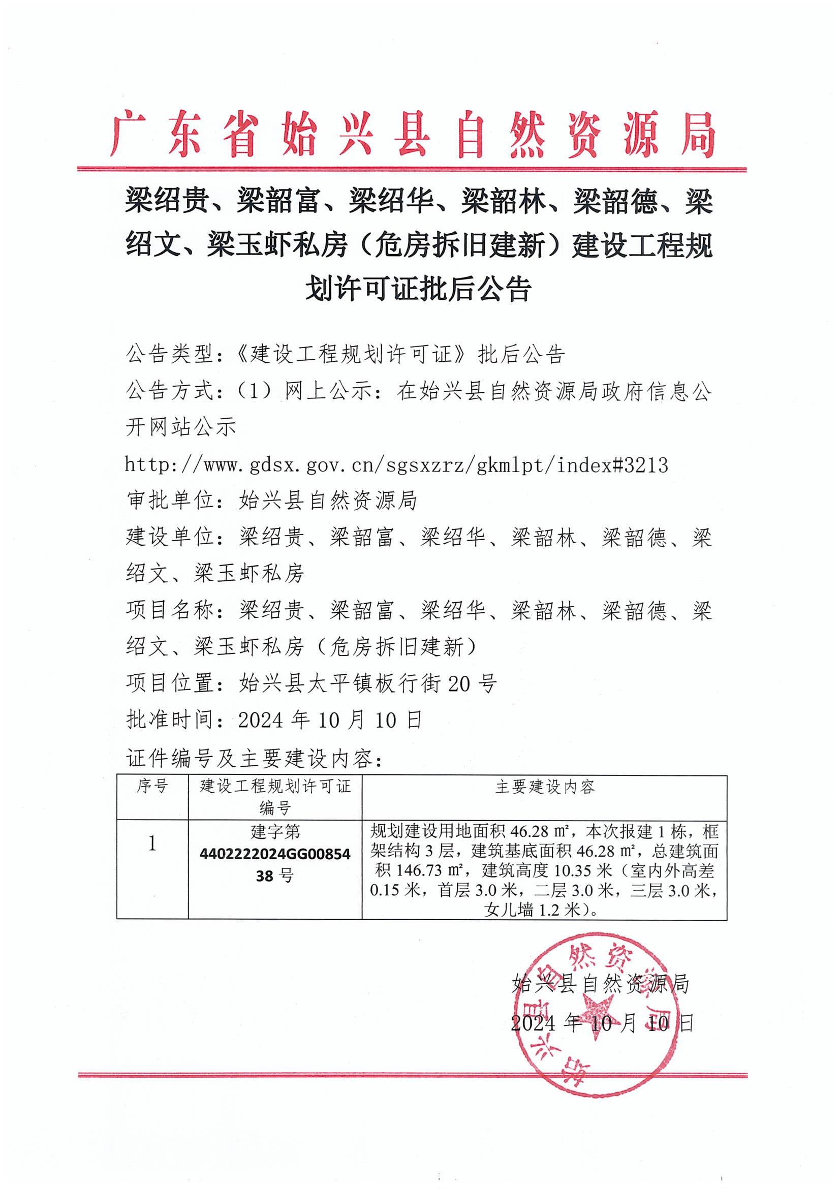 梁绍贵、梁韶富、梁绍华、梁韶林、梁韶德、梁绍文、梁玉虾私房（危房拆旧建新）建设工程规划许可证批后公告.jpg