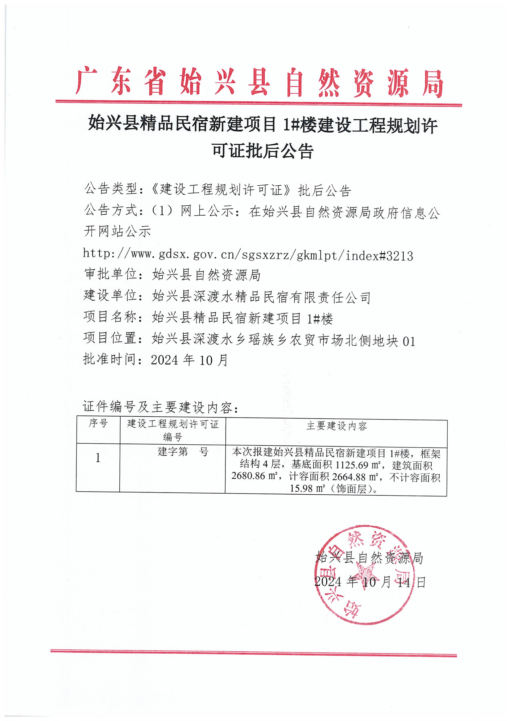 始兴县精品民宿新建项目1#楼建设工程规划许可证批后公告.jpg