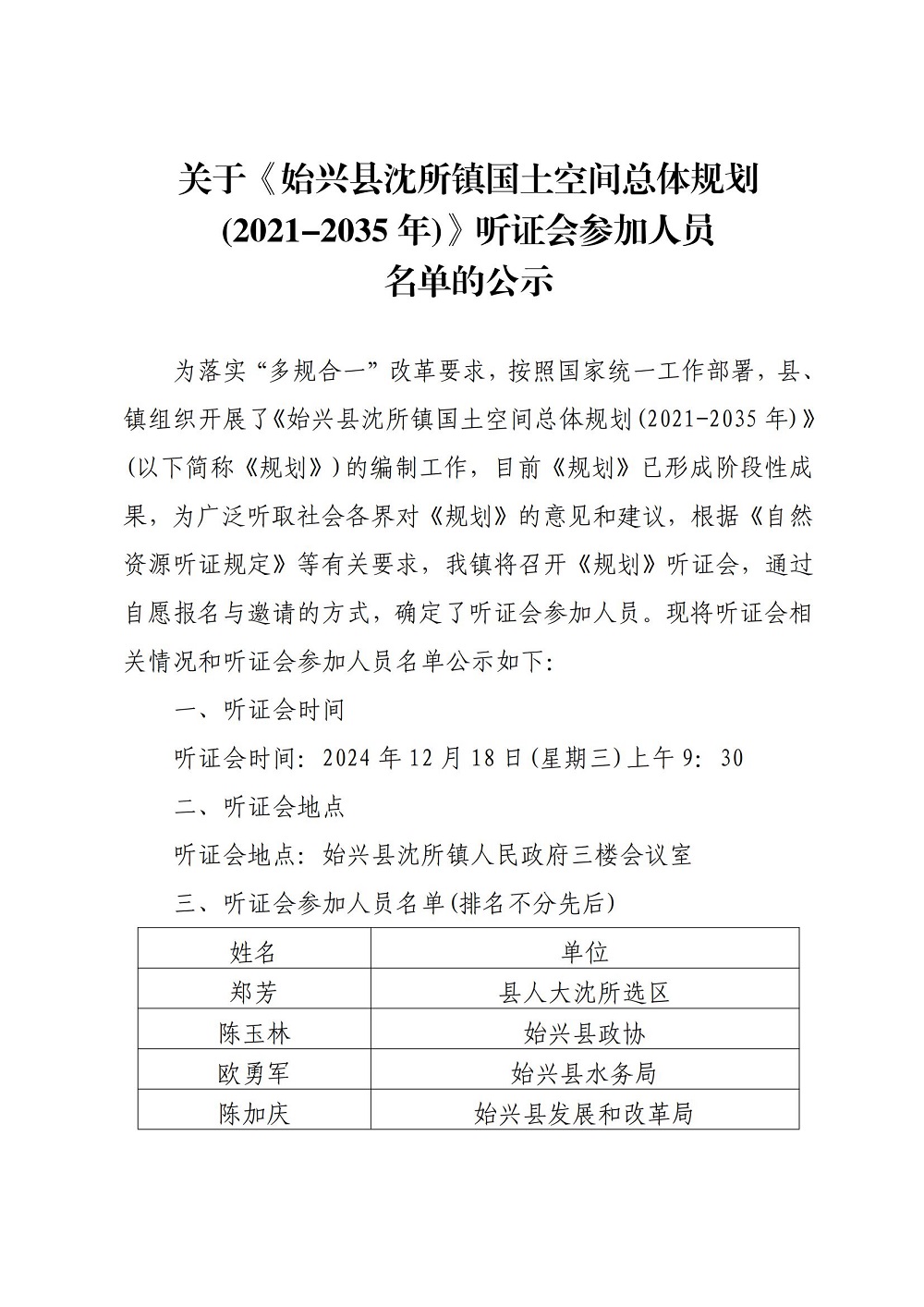 关于《始兴县沈所镇国土空间总体规划(2021-2035年)》听证会参加人员名单的公示 (1)_00.jpg