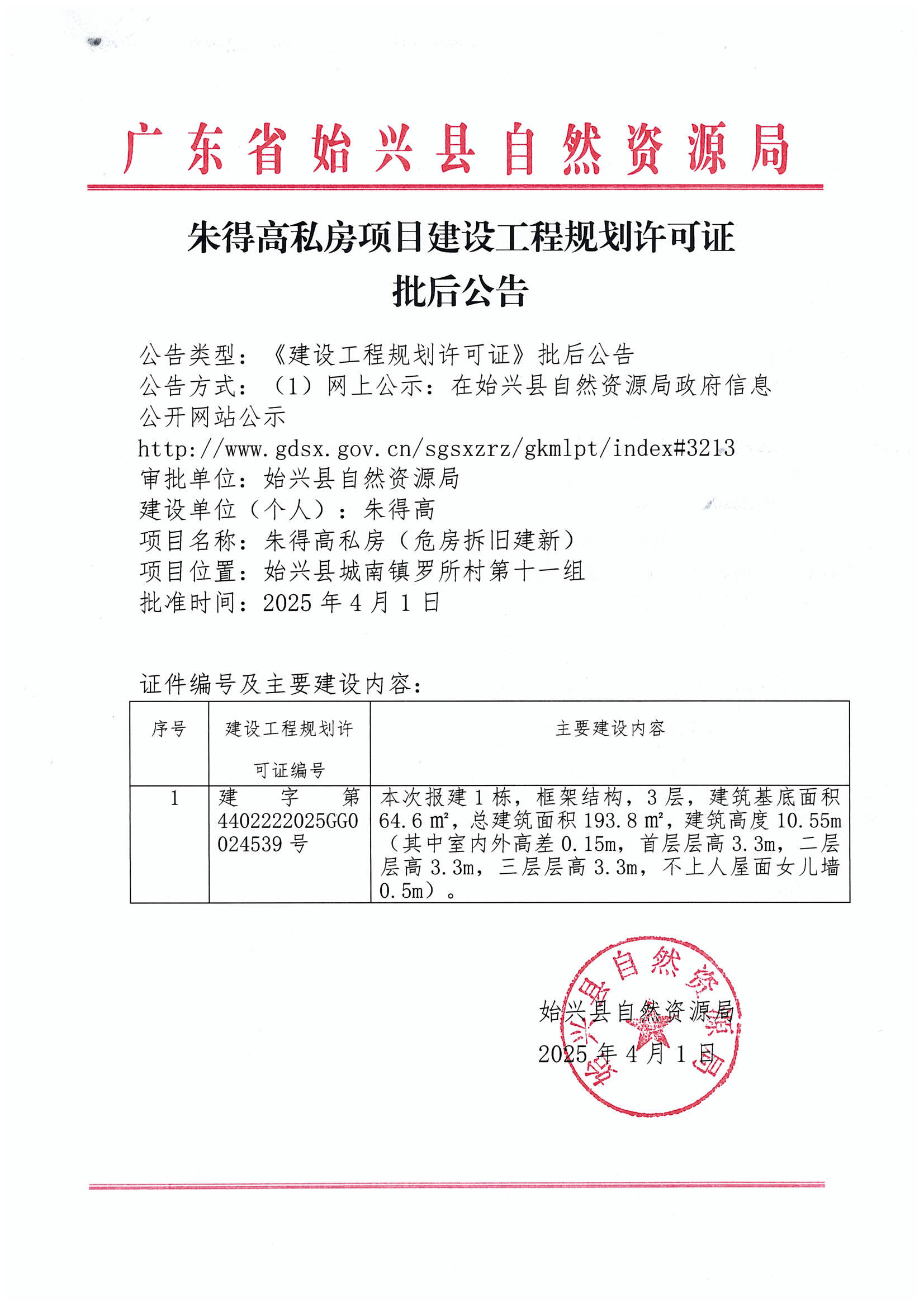 朱得高私房办理《建设工程规划许可证》批后公告.jpg