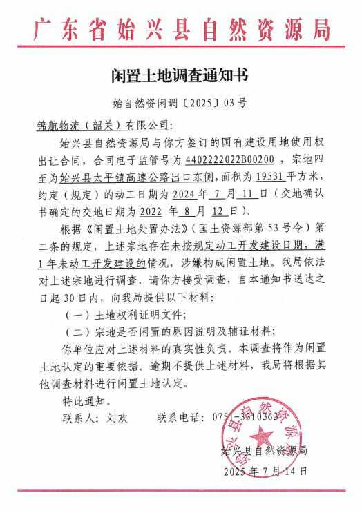 闲置土地调查通知书（始自然资闲调[2025]03号）.png