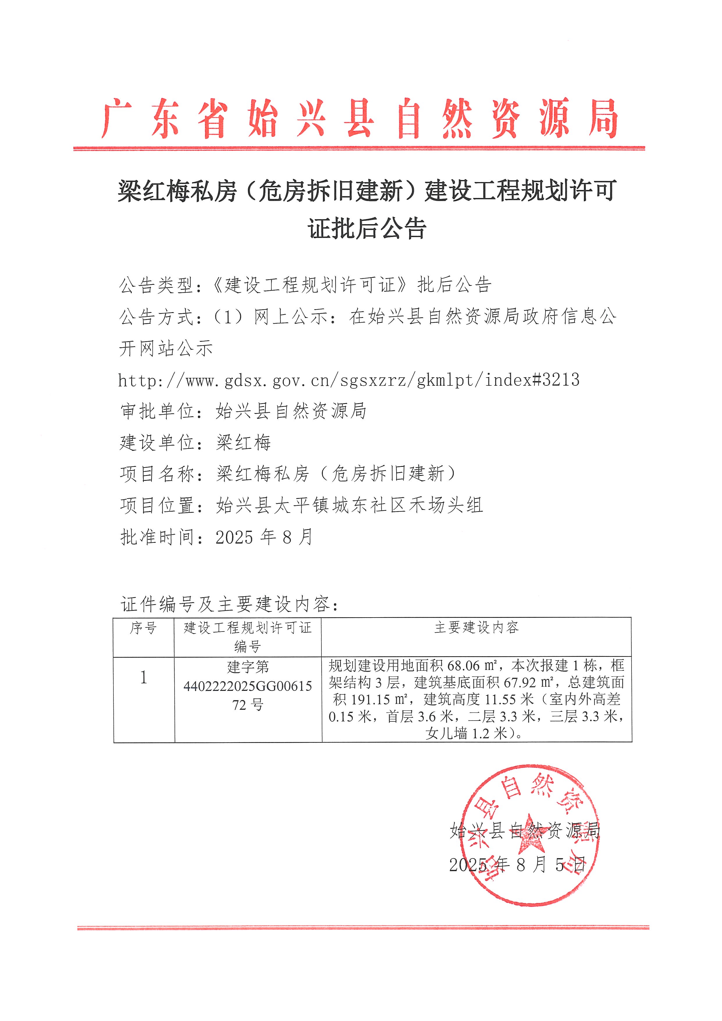 梁红梅私房（危房拆旧建新）建设工程规划许可证批后公告.jpg